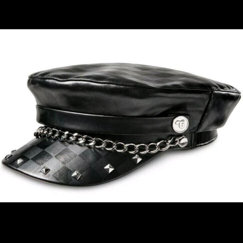 Cruella DeVil Newsboy Faux Leather Hat Cap Black Her Universe Disney Parks